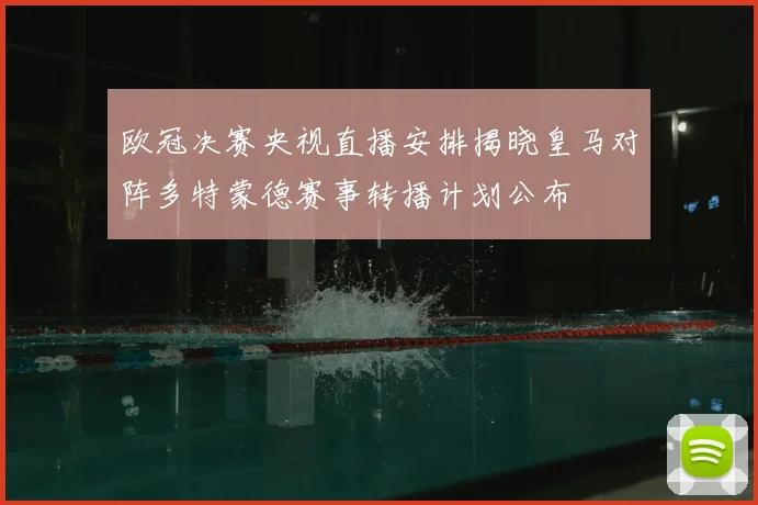 欧冠决赛央视直播安排揭晓皇马对阵多特蒙德赛事转播计划公布